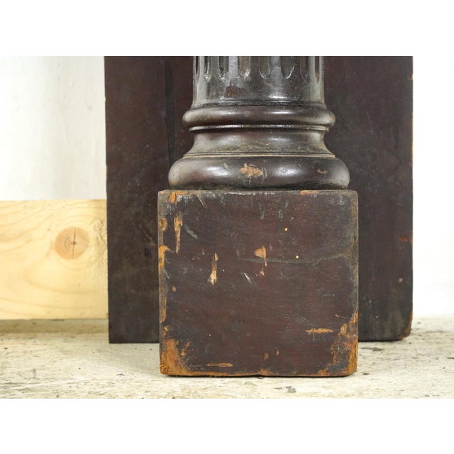 Late 19th Century Dark Wood Fireplace Mantel For Sale - Image 9 of 11