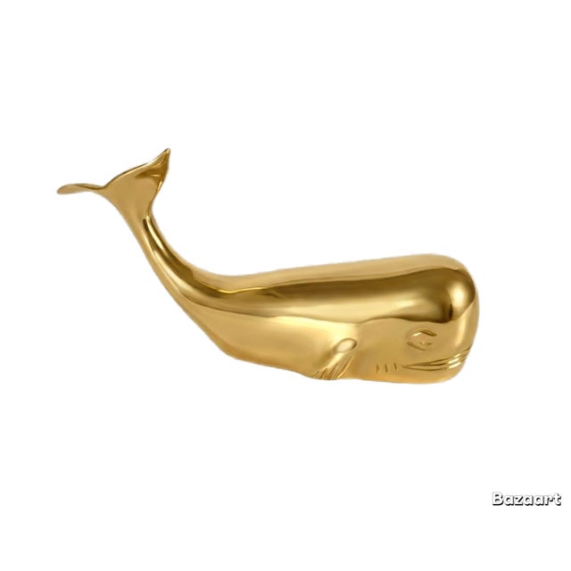 Mid-Century Modern Small Cast Bronze Model of a Whale For Sale In Philadelphia - Image 6 of 8