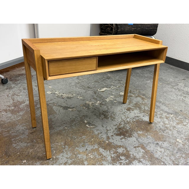 Mid-Century Modern Article Fantol Desk, Natural Oak For Sale - Image 3 of 12