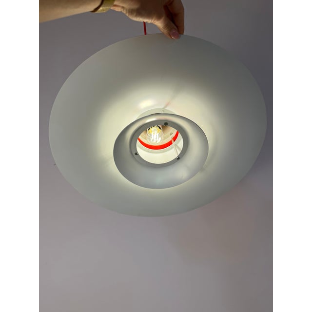 White and Black Louvered Lamp by Bent Nordsted for Lyskaer Belysning For Sale - Image 9 of 11