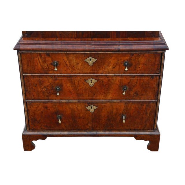 Antique Queen Anne Inlaid Burr Walnut Escritoire Desk, Early 18th Century For Sale - Image 11 of 14