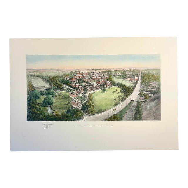 State University of Kentucky, After Richard Rummell, c.1913 — Hand-Colored Print Wove Paper, Large For Sale