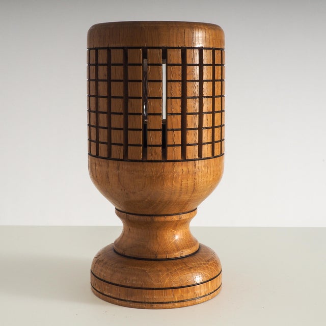 Vintage Wooden Lattice Accent Lamp, 1960s For Sale - Image 16 of 16