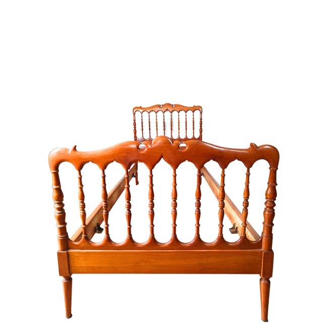 This highly decorative bed was made in the famous Italian village of Chiavari based on a 19th-century design by Gaetano...