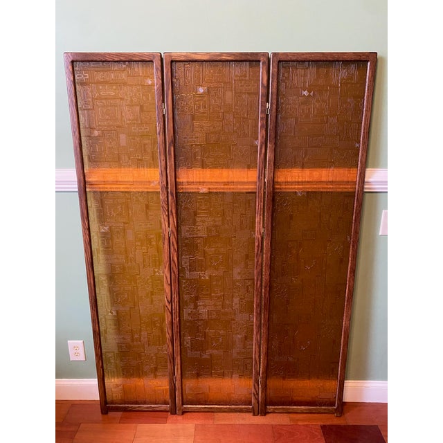 Mid Century Modern Saftiplas Three-Panel Room Divider For Sale - Image 12 of 13