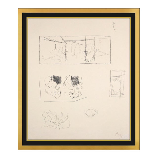 1977 Elegy Studies Lithograph Robert Motherwell For Sale