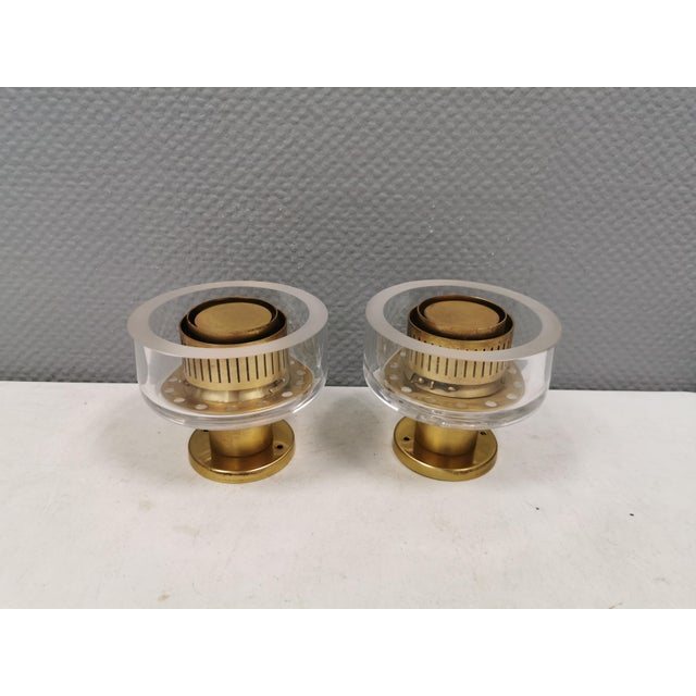 1960s The Father of the Famous Saga Wall Lamps by Kay Kørbing for M/S England Ferry, 1963-1964, Set of 2 For Sale - Image 5 of 14