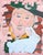 Matthew Reeves "Just a Rabbit" Contemporary Pink, Green, & Yellow Figurative Portrait Painting, 2025 For Sale
