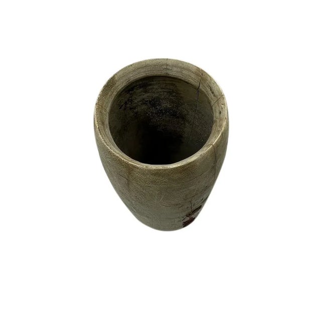 1950s Vintage Indian Wood Vessel For Sale - Image 5 of 5