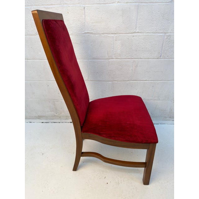 Mid 20th Century Mid 20th Century Set of Eight Burgundy Mid-Century Dining Chairs by Stanley For Sale - Image 5 of 15