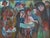 Mid 20th Century Bruno Krauskopf, German Expressionist Oil Painting Bruno Krauskopf Cubist Cafe Scene For Sale - Image 5 of 6