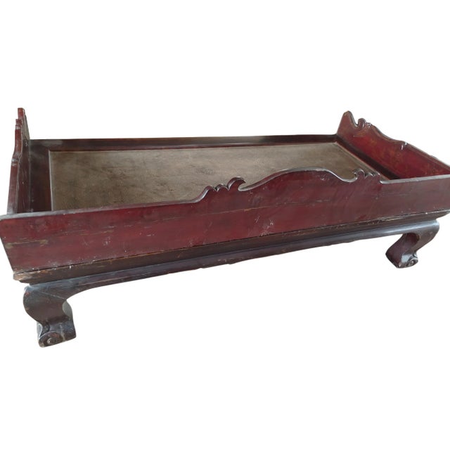 Brown Large Antique Chinese Daybed For Sale - Image 8 of 9