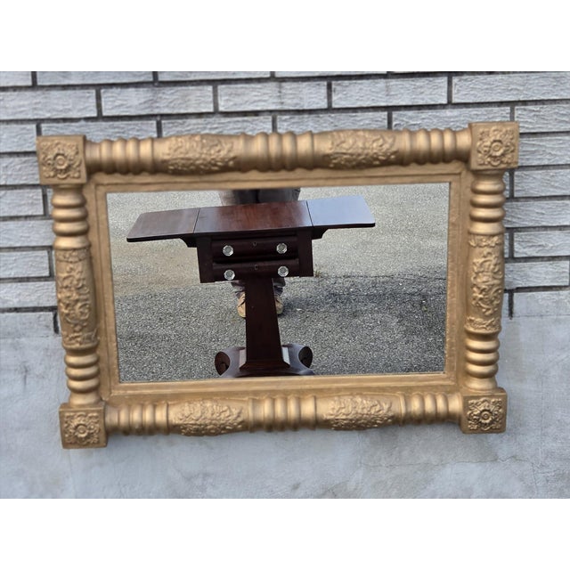 19th Century American Federal Gilded Hallway Wall Mirror. For Sale - Image 9 of 13