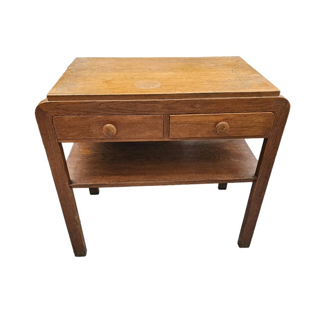 Art Deco Wooden Side Table For Sale
