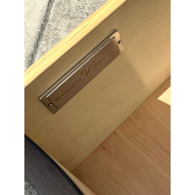 Mid-Century Modern Vintage Vangaurd Roll Front Commode For Sale - Image 3 of 12