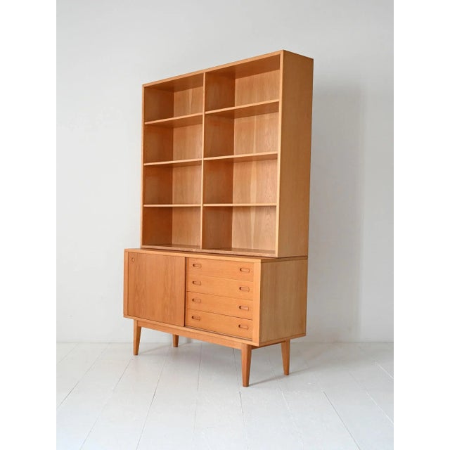 Vintage Scandinavian Oak Bookcase, 1960s For Sale - Image 4 of 10