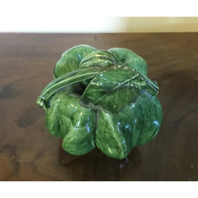 English Antique Early 19th Century English Porcelain Botanical Model of a Green Pepper For Sale - Image 3 of 13