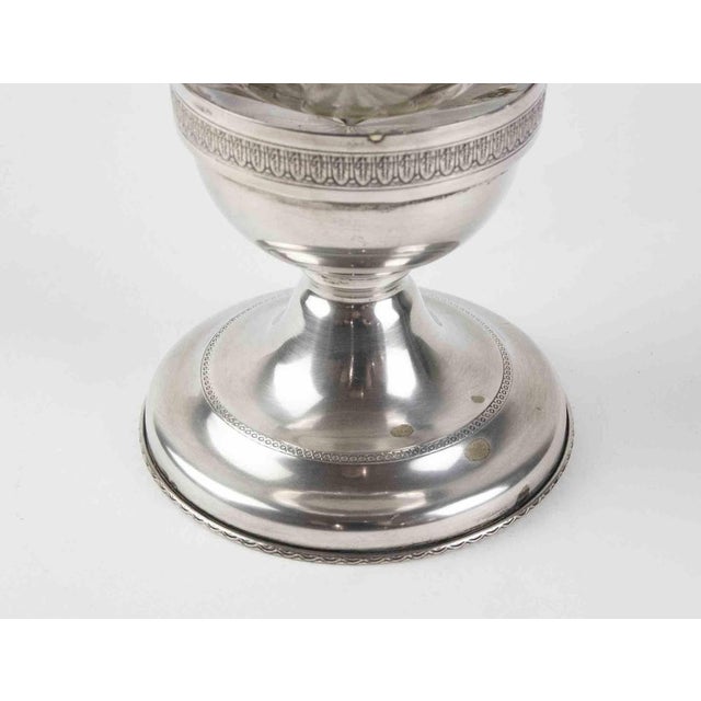 Vintage Silver and Crystal Vase, Italy, Mid-20th Century For Sale - Image 6 of 7