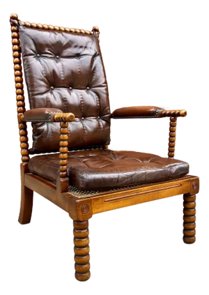 1960s Mid Century Spanish Valenti Signed Bobbin Chair