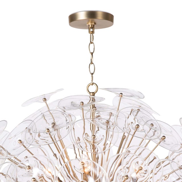 Transitional Regina Andrew Poppy Glass Chandelier Large in Clear For Sale - Image 3 of 7