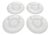 Vintage Gien France White Artichoke Plates, Set of 4 For Sale