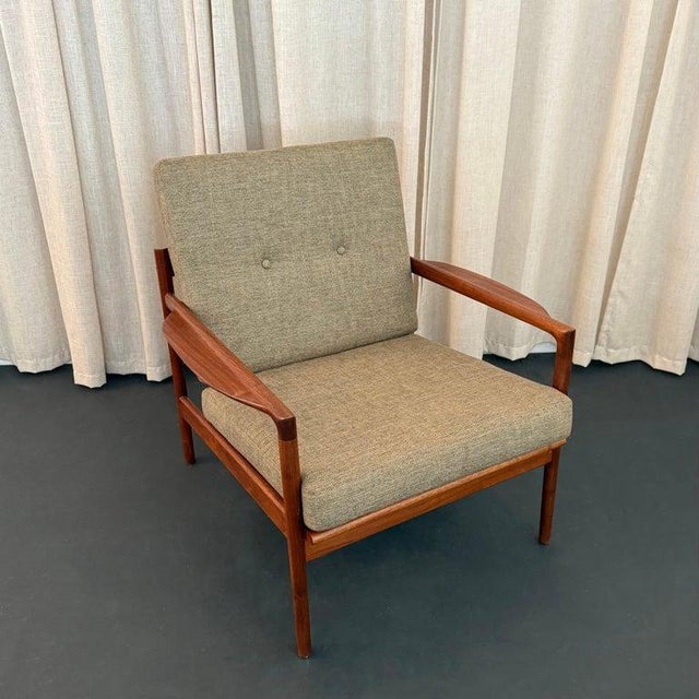 Green Scandinavian Modern Teak Lounge Chair by Ib Kofod-Larsen for Selig For Sale - Image 8 of 10