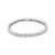 Contemporary 14K White Gold 4 3/8 Cttw Alternating Invisible Set Princess and Baguette Diamond Tennis Bracelet For Sale - Image 3 of 7
