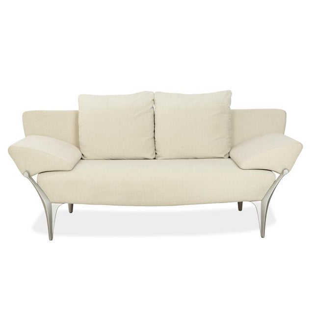 Model 1600 2-Seater Sofas in Cream Fabric from Rolf Benz, Set of 2 For Sale - Image 15 of 18