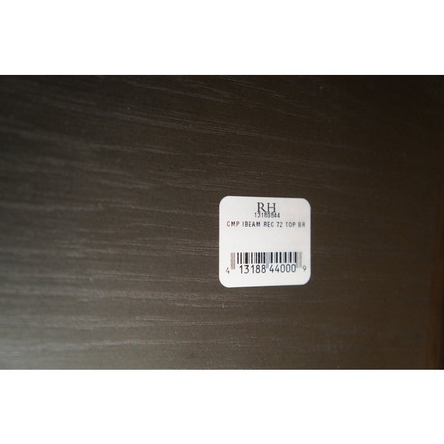 Restoration Hardware I-Beam Rectangular Oak Modern Dining Conference Table 72" For Sale - Image 13 of 14