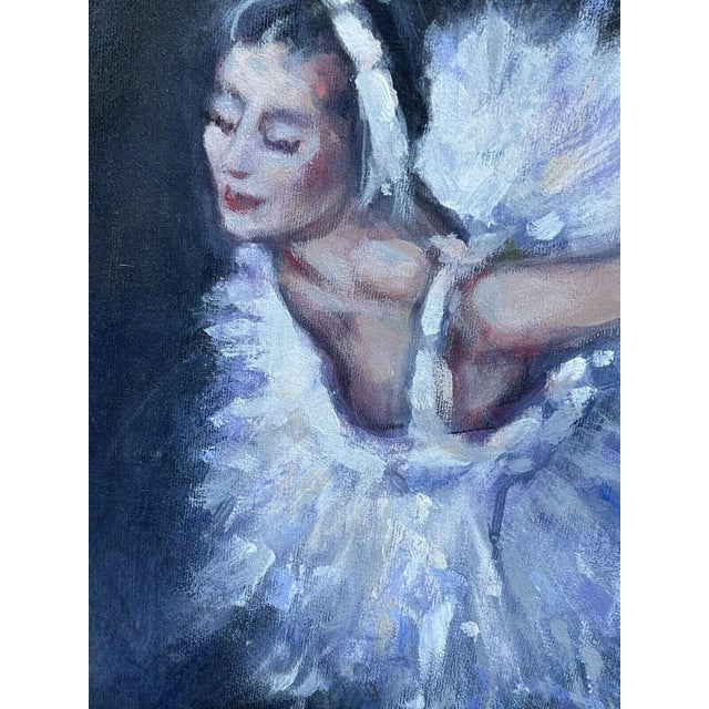Morris, Ballet Dancer, Large Oil on Canvas, Framed For Sale - Image 5 of 7
