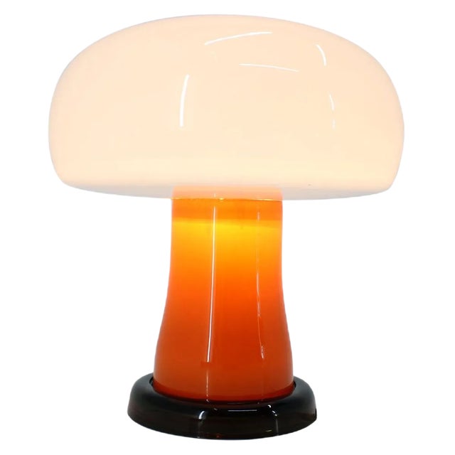 Mid-Century German Glass Table Lamp, 1970s For Sale