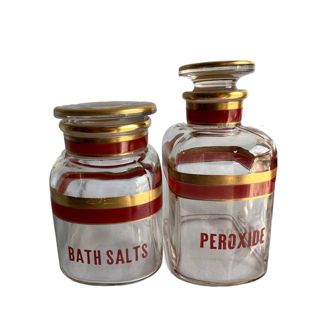 Antique Pharmacy Apothecary Jars - Set of 6 For Sale In New York - Image 6 of 12