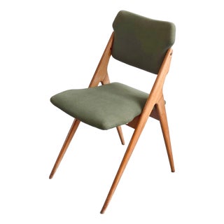 Vintage Chair with Compass Leg by Gerard Guermonprez, 1950s For Sale