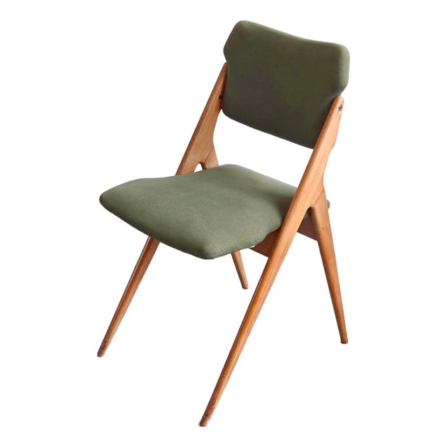 Vintage Chair with Compass Leg by Gerard Guermonprez, 1950s For Sale
