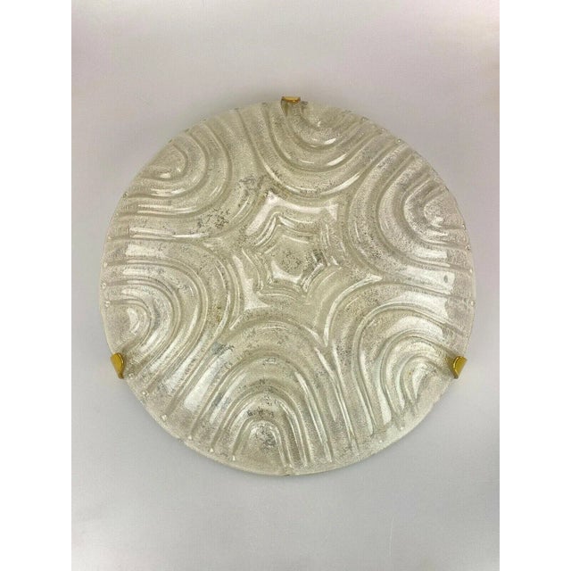 Ice Glass Plafoniere Flush Mount from Hillebrand Lighting, 1960s For Sale - Image 10 of 12