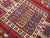 Ruby Red 1930s Ruby Red Abstract Tribal Antique Caucasian Kazak Rug 4'4" X 5'3" Knotted Wool Carpet For Sale - Image 8 of 9