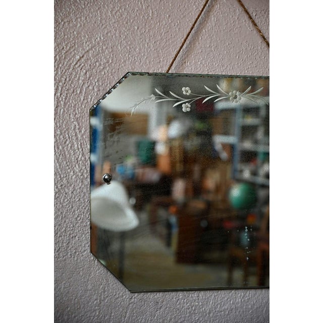 Art Deco Bohemian Beveled Mirror, 1940s For Sale - Image 3 of 8