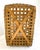 Mid 20th Century Vintage Woven Splint Basket With Swing Handle For Sale - Image 4 of 8