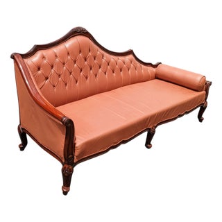 Experience Royal Comfort With This Imported Premium Leather Chaise Lounge Sofa by Hayat Furniture For Sale