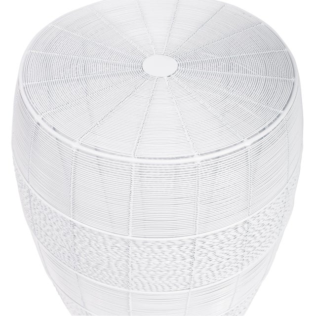 2020s Bellarose Metal Accent Table, White For Sale - Image 5 of 9