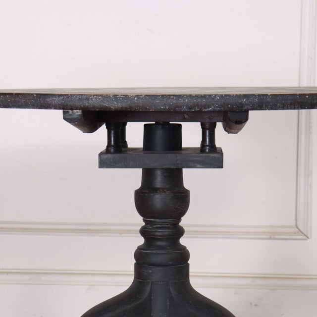 Brown English Painted Tripod Table For Sale - Image 8 of 9