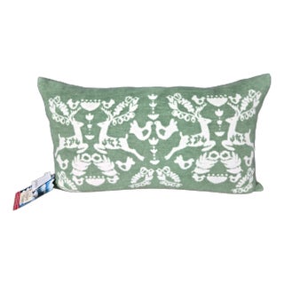 Green Reindeer Dove Christmas Down Pillow by Pad Home Germany Alpine Chalet For Sale