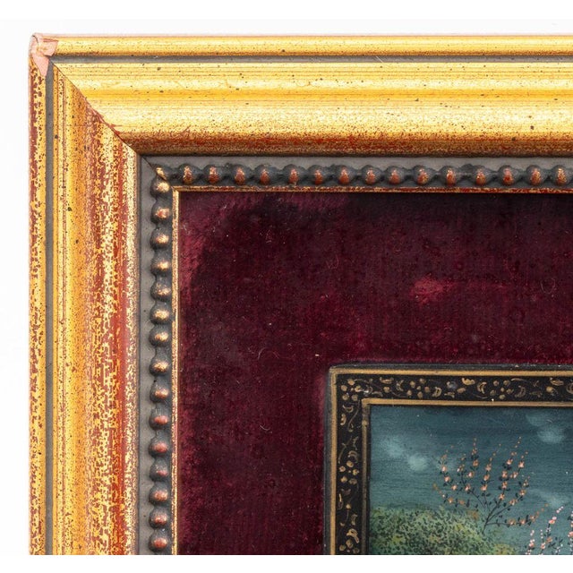 Early 20th Century Indian Mughal Painted Miniatures on Stone For Sale - Image 5 of 9