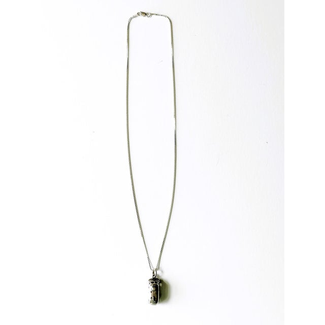 American Road Trip Rv Sterling Silver Vintage Charm on New 18 Inch Sterling Silver Necklace For Sale - Image 4 of 4