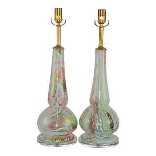 Dino Martens Murano Glass Lamps Tutti Frutti For Sale