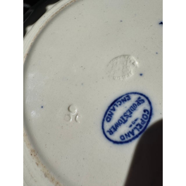 Antique Copeland Spode's "Tower" Blue & White Transferware Plates - Set of 3 For Sale - Image 11 of 12