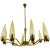 Stilnovo Mid-Century Modern Italian Brass and Glass Chandelier, 1960s For Sale - Image 13 of 13