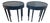 Barbara Barry for Baker Black Laquer Oval End Tables- A Pair For Sale