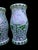 Vintage Mosaic Glass Rose Flower Glass Hurricanes- A Pair For Sale - Image 12 of 14