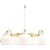 Vilhelm Lauritzen 7-Shade Brass and Glass Ring Chandelier for Louis Poulsen For Sale